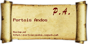 Portois Andos névjegykártya